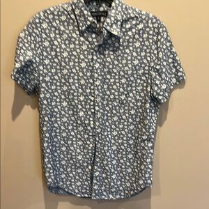 Nautica Men's Blue Floral Shirt